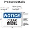Signmission Clear Diesel OSHA Notice Sign, Vinyl Decal, 7in W x 5in L, 2PK OS-2PACK-NS-D-57-L-10658 - alternate 4